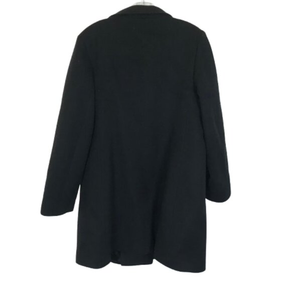Fleurette Womens Size 14 Black Wool Cashmere Blend Winter Peacoat - Picture 4 of 6